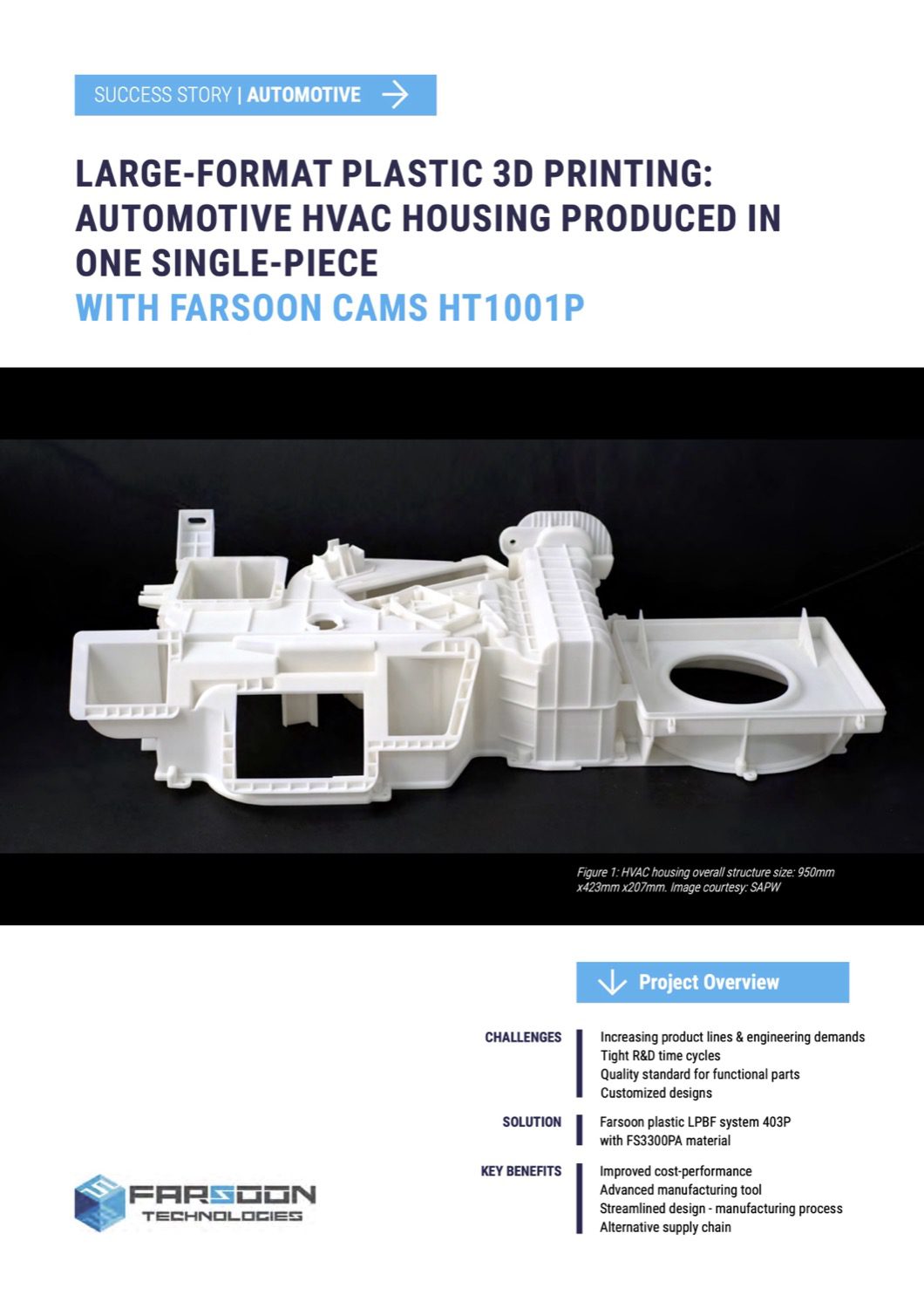 Farsoon_Success_Story_Automotive_HVAC_Housing_Produced_in_one_Piece_with_Farsoon_HT1001P